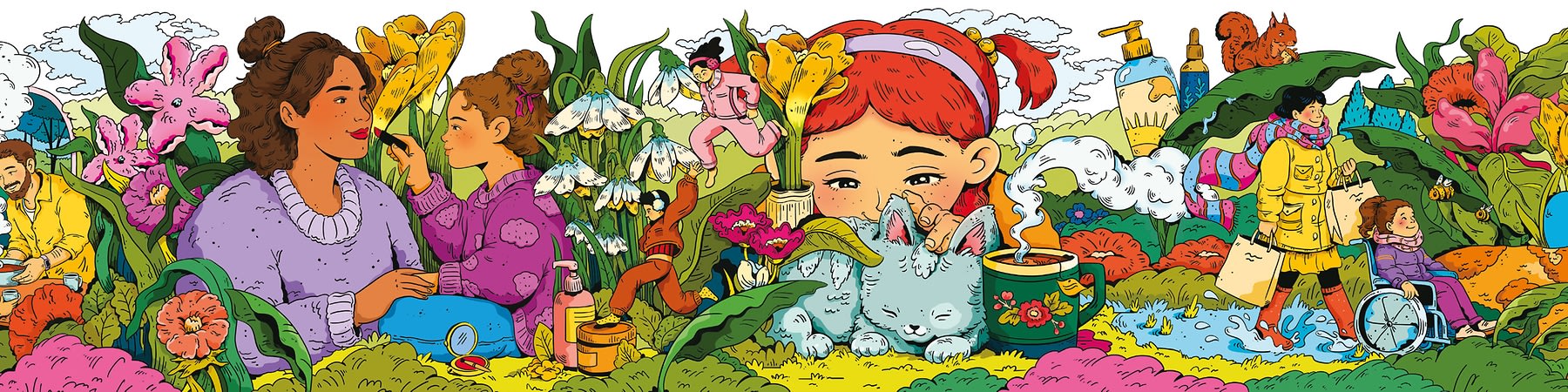 Bunte Illustration von Künstlerin Amer Day