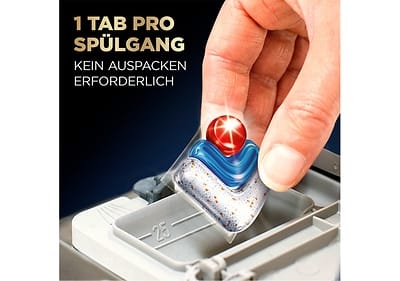 Die Finish Quantum Ultimate Tabs vereinen höchste Reinigungskraft, Fettlösekraft und Glanz.