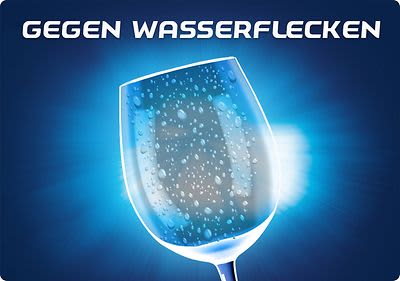 Der Finish Glanz- und Klarspüler verhindert Wasserflecken.
