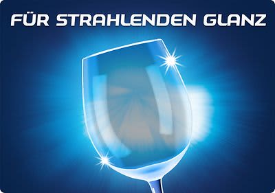 Der Finish Glanz- und Klarspüler lässt Deine Gläser strahlend glänzen.