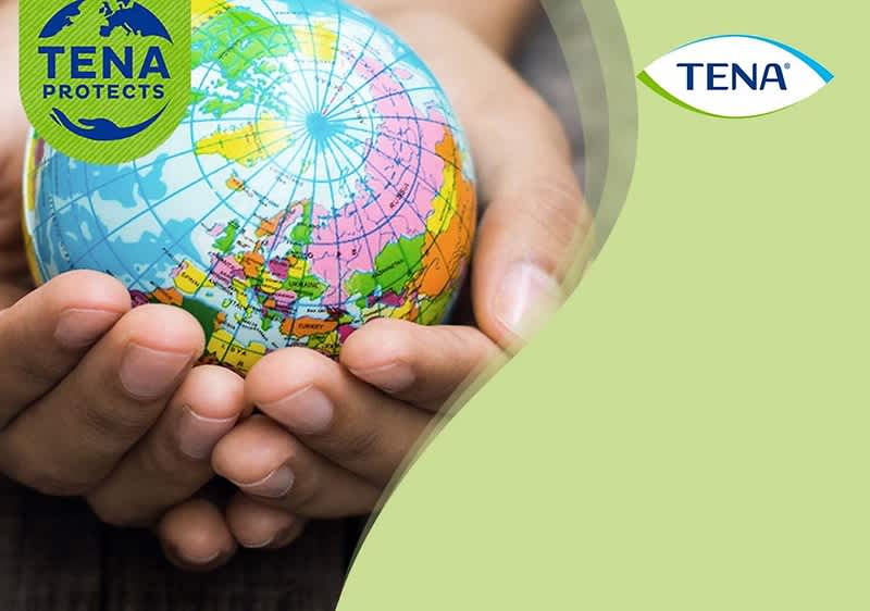 Schritt für Schritt zu mehr Nachhaltigkeit: TENA verkleinert seinen CO₂-Fußabdruck.