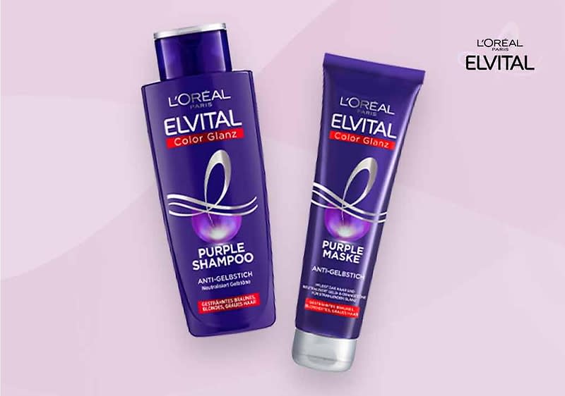 Die Elvital Haarpflegelinie Color Glanz erhält den Farbglanz colorierter Haare.