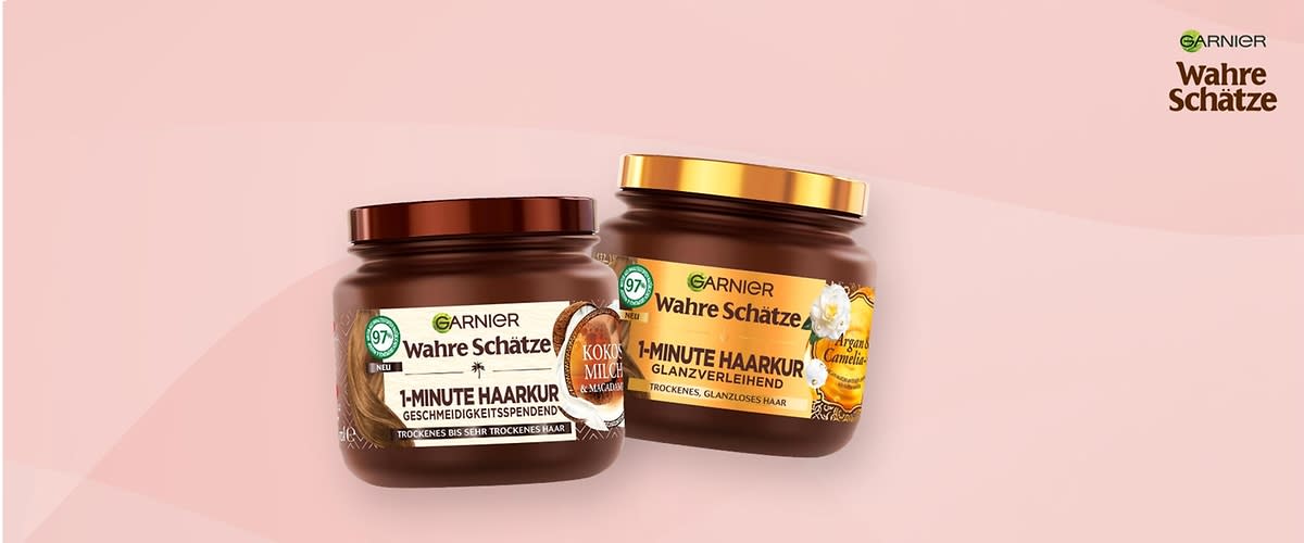 Die Garnier Wahre Schätze Haarkuren regenerieren und revitalisieren geschädigtes Haar.
