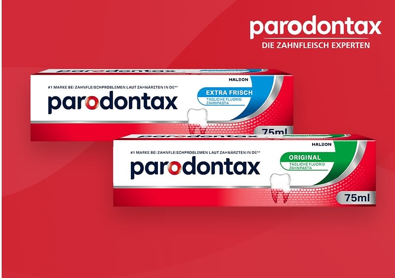 Die neuen parodontax Zahnpasten mit verbessertem Geschmack machen die Zahnpflege noch angenehmer.