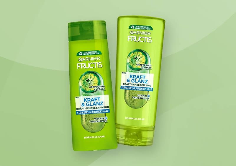 Mit Fructis Kraft & Glanz gehört mattes und kraftloses Haar der Vergangenheit an.