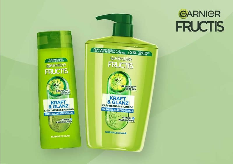 Mit Fructis Kraft & Glanz gehört mattes und kraftloses Haar der Vergangenheit an.