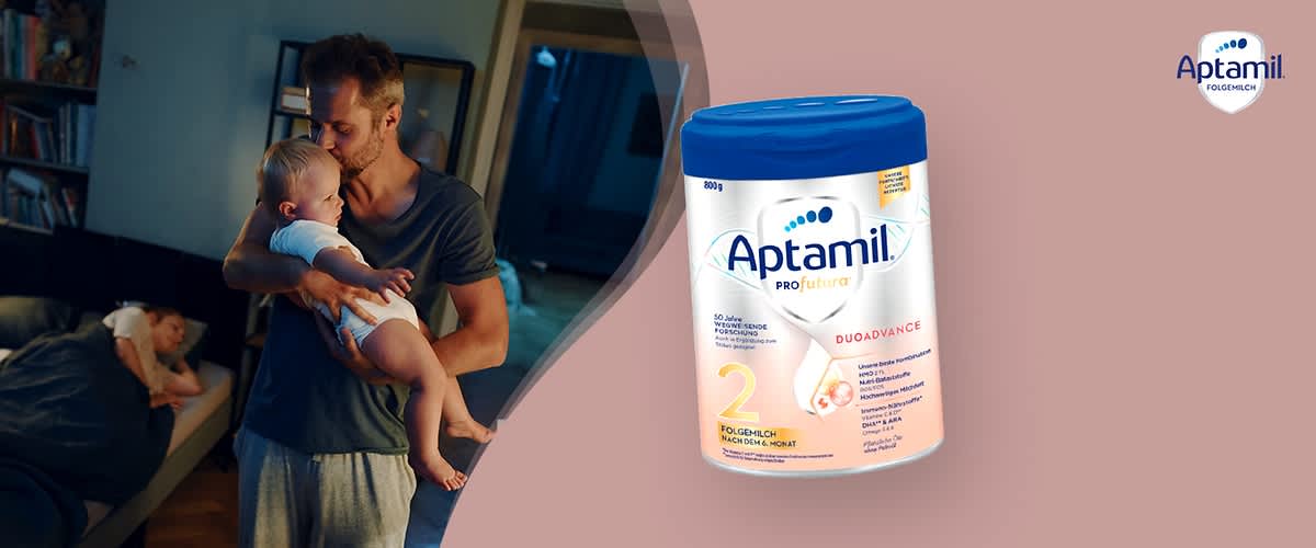 Die Aptamil Profutura Folgemilch ist ideal für die Zeit nach dem Stillen.