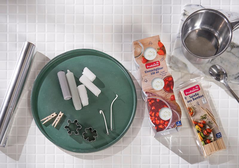 Kerze im Glas Material