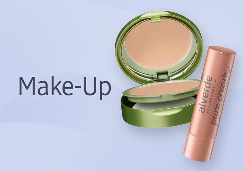 Naturkosmetik Make-up Teaserbild mit Lippenstift Illustration