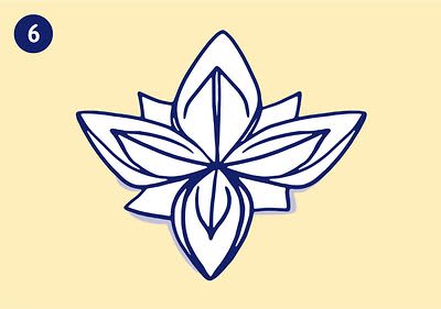 Serviette Lotusblüte