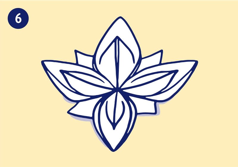 Serviette  Lotusblüte