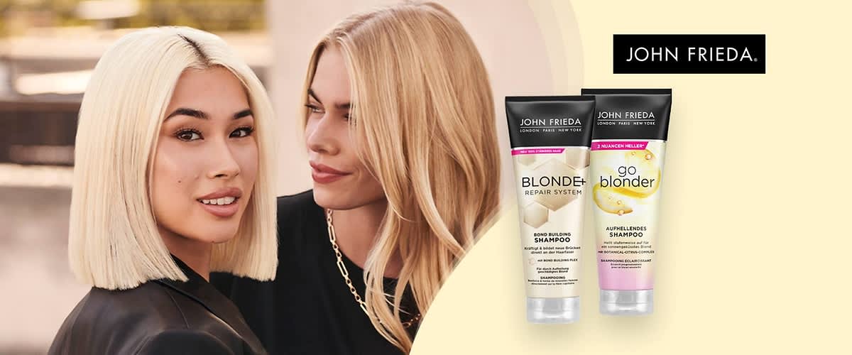 Go blonder and stronger mit John Frieda.