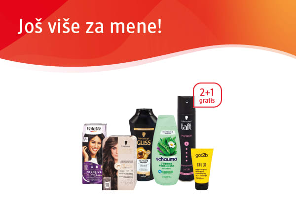 2+1 gratis za kupnju proizvoda Schwarzkopf