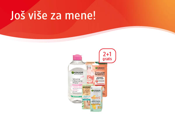 2+1 gratis za proizvode za njegu lica Garnier