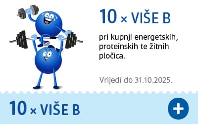 kupon: 10x VIŠE bodova pri kupnji energetskih, proteinskih i žitnih pločica