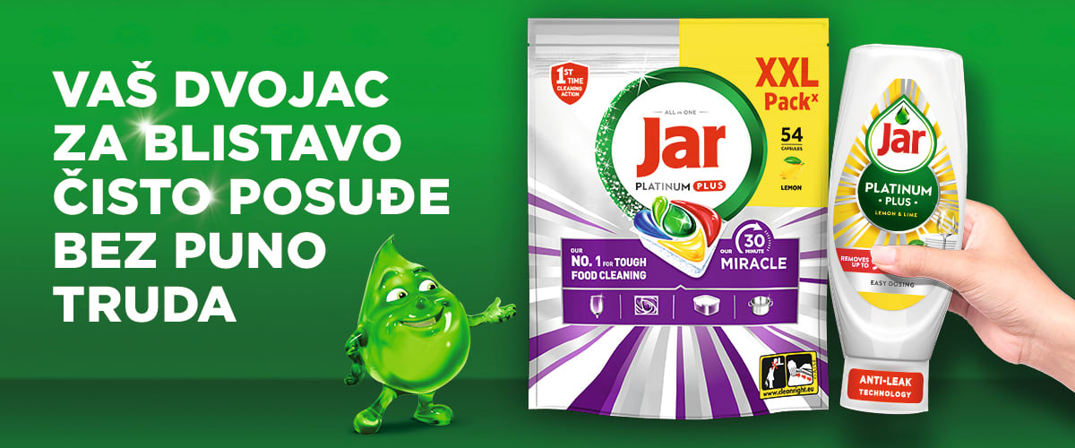 Slika koja prikazuje pakiranje deterdženta Jar XXL Pack limun