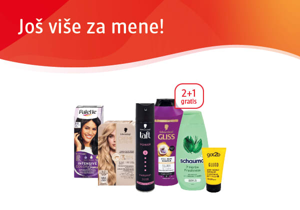 2+1 gratis za sve proizvode Schwartzkopf