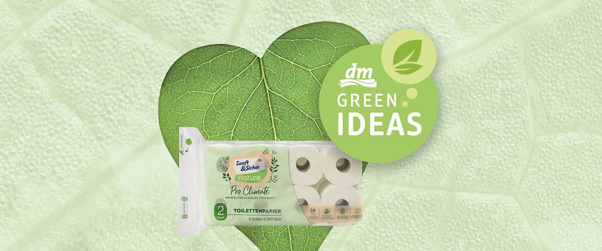 dm green ideas - Sanft&Sicher Pro Climate toaletni papir 2-slojni