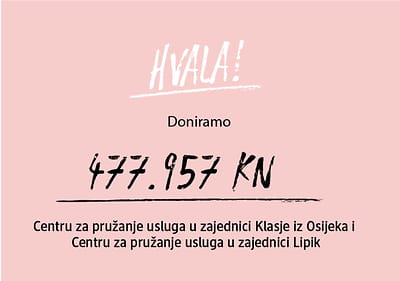 Hvala, doniramo 477.957 kn