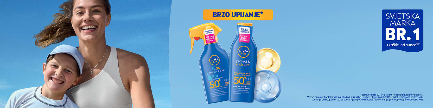 NIVEA SUN – svjetski broj 1 u zaštiti od sunca*