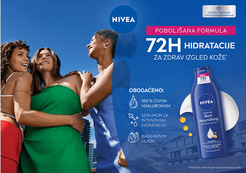 NIVEA -72 h gidratacije za zdrav izgled kože