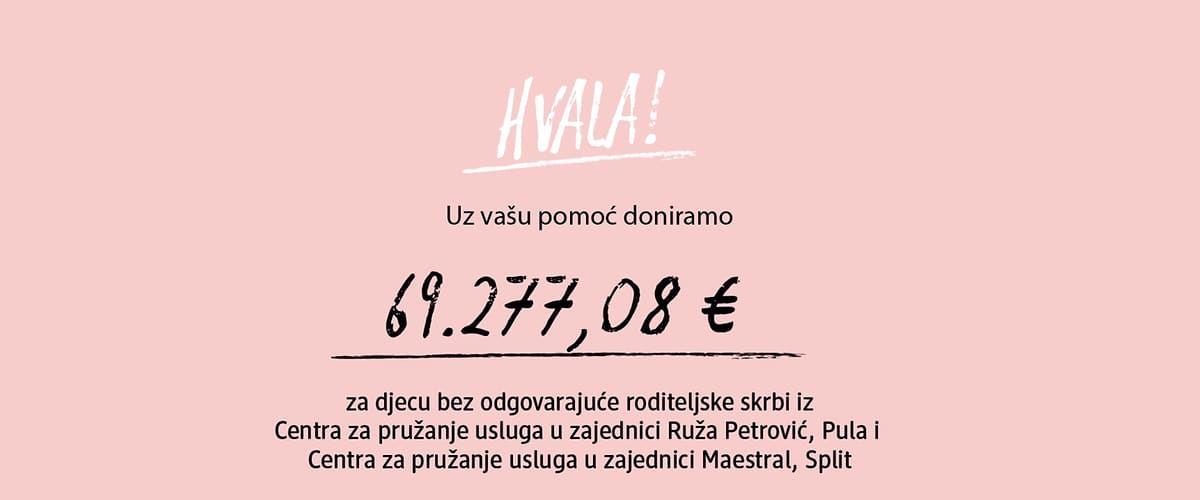 Hvala, doniramo 69.277,08 EUR