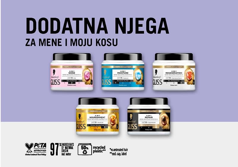 Schwarzkopf GLISS maske za kosu