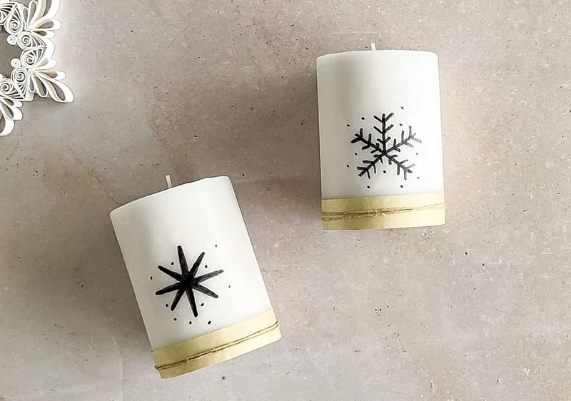 DIY svijeće s božićnm motivima