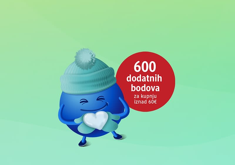 600 DODATNIH bodova na sve za svaku kupovinu iznad 60 € u dm online shopu