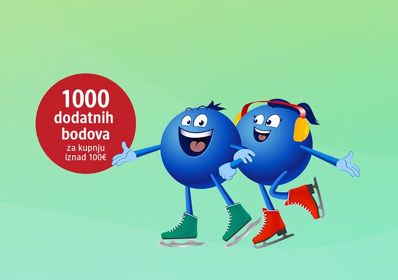 1000 DODATNIH bodova na sve za svaku kupovinu iznad 100 € u dm online shopu