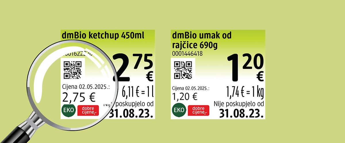 Etiketa s iskazanim cijenama