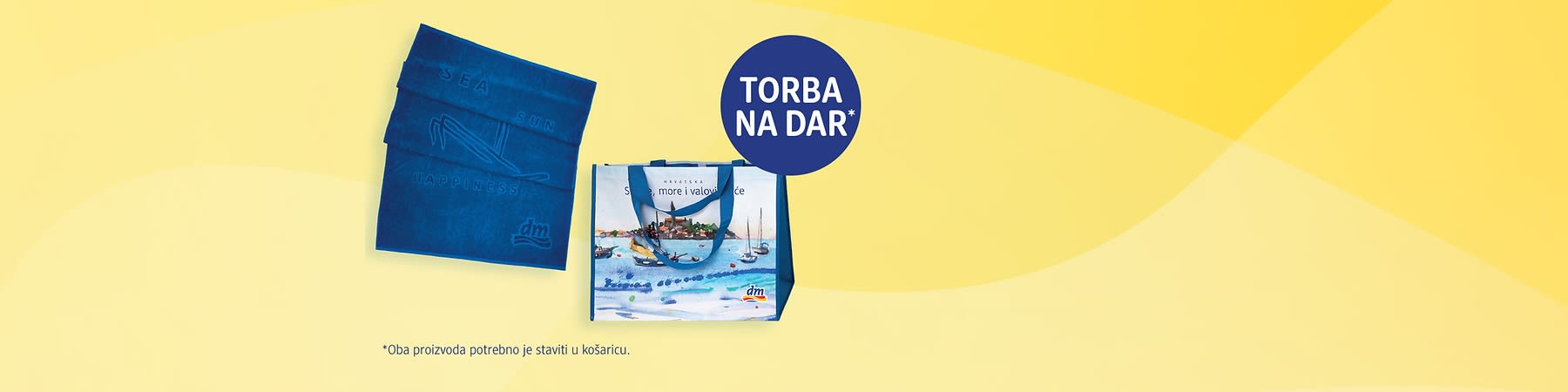 Ručnik „Croatia” i trajna torba „Croatia” s motivom Dugog otoka