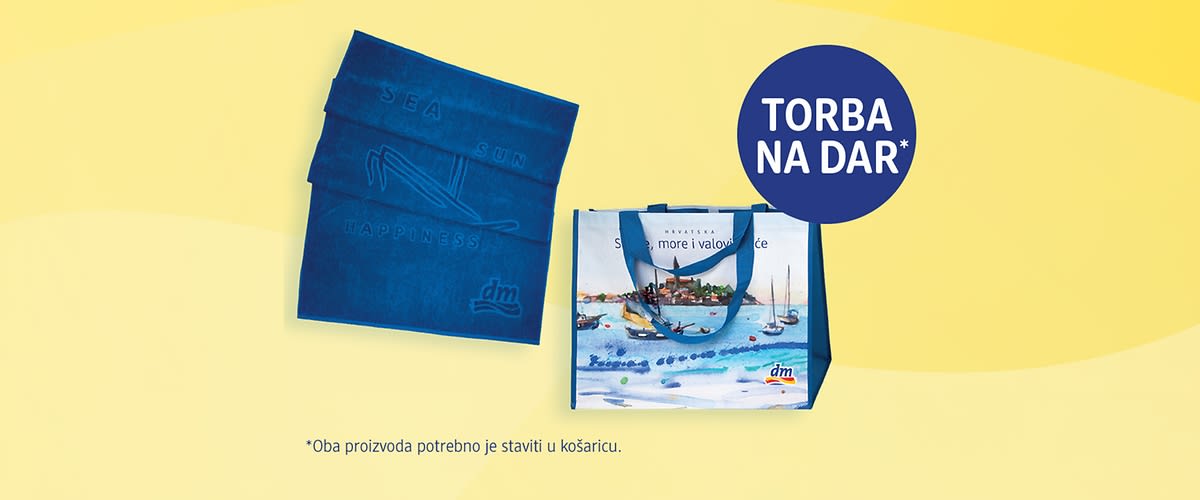 Ručnik „Croatia” i trajna torba „Croatia” s motivom Dugog otoka