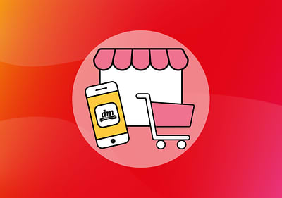 simbol prodavaonice, kolica za kupovinu i mobitela 