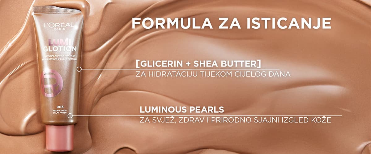 Formulacija za isticanje: Glicerin+ Shea Butter + Luminous Pearls