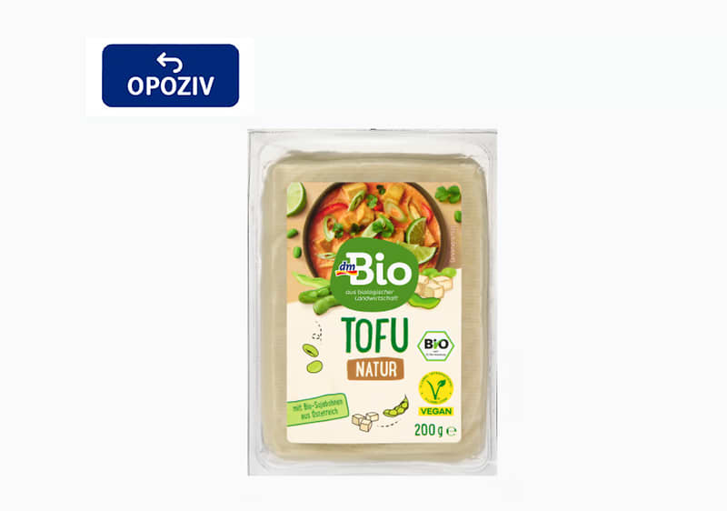 Povlačenje proizvoda: dmBio tofu natur, 200 g