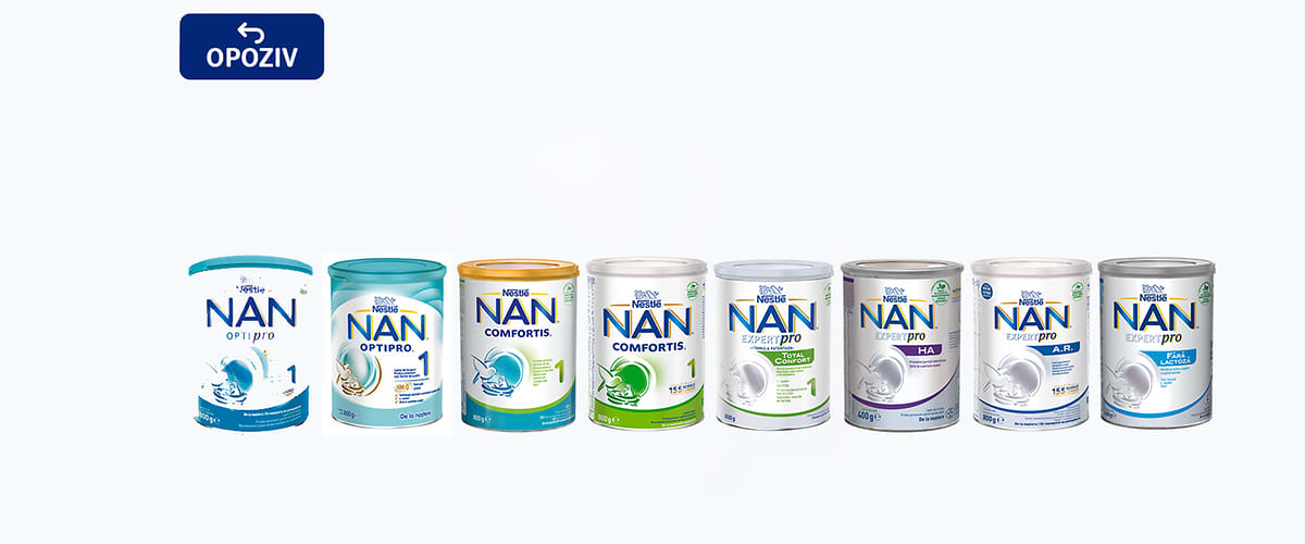 Povlačenje proizvoda: 6 proizvoda za bebe NAN