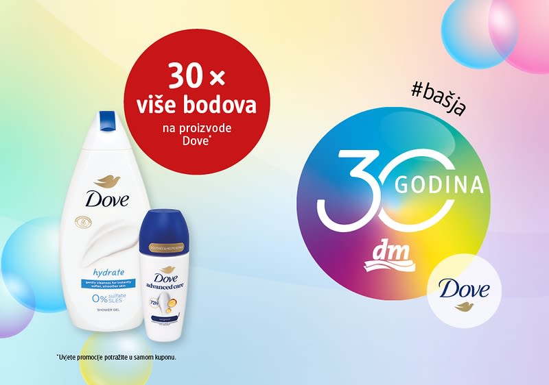 30 x više bodova na proizvode Dove