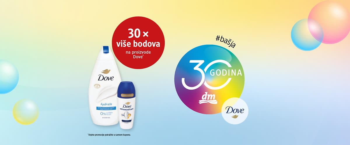 30 x više bodova na proizvode Dove