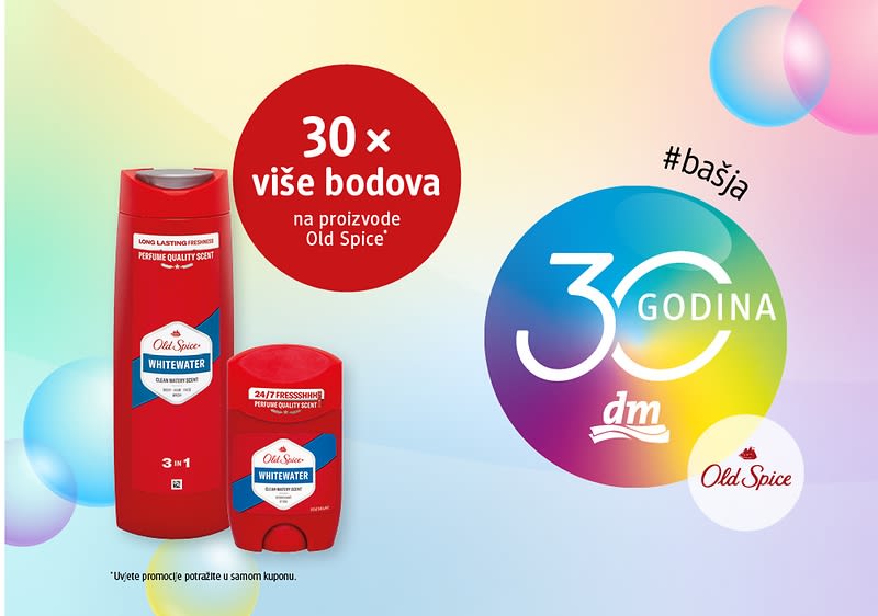 30 x više bodova na proizvode Old Spice