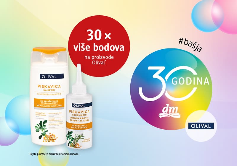 30 x više bodova na proizvode OLIVAL