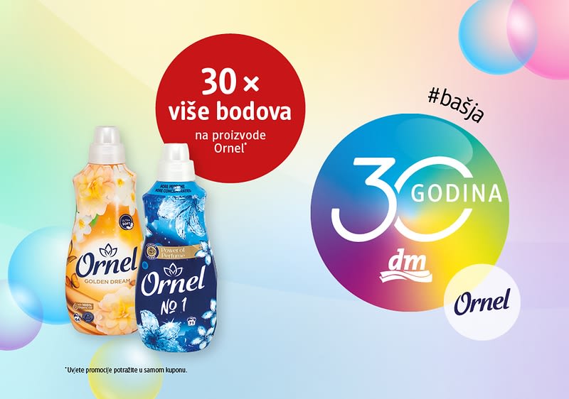 30 x više bodova na proizvode Ornel
