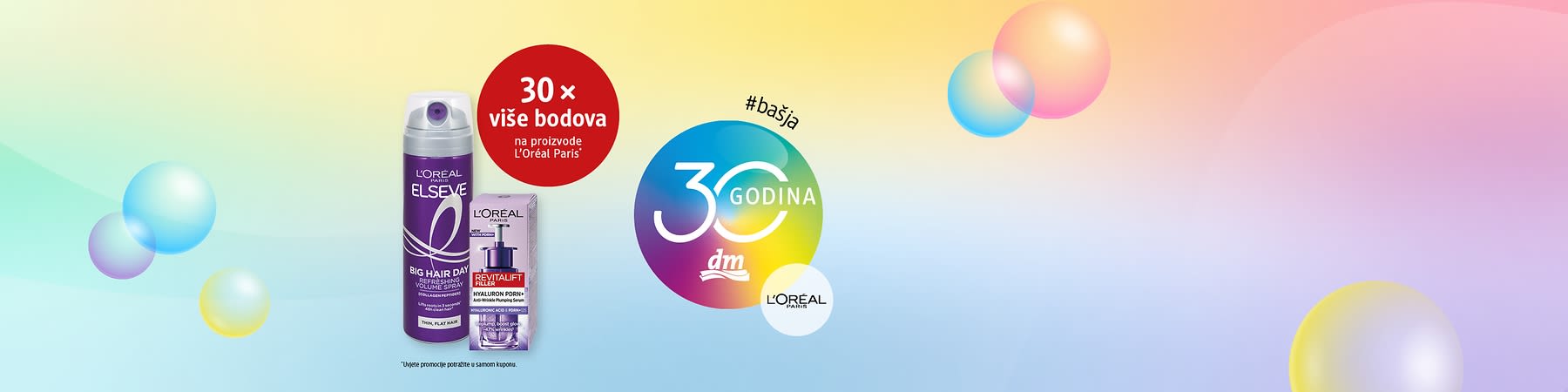 30 x više bodova na proizvode L'Oreal Paris