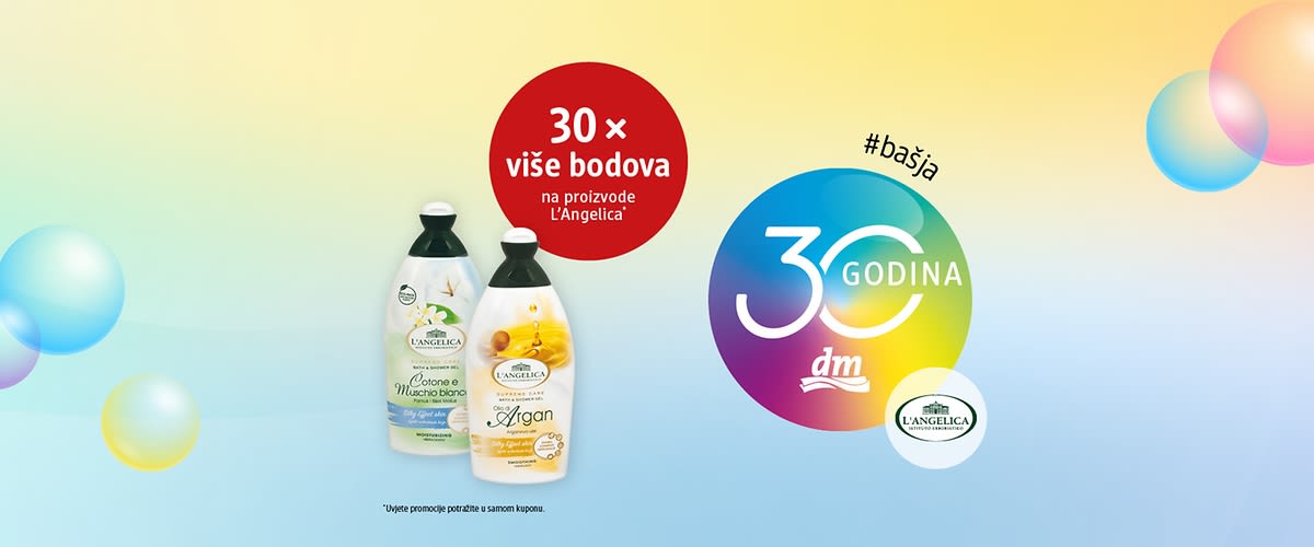 30 x više bodova na proizvode L'ANGELICA