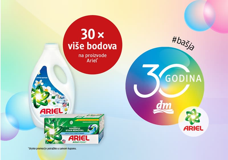 30 x više bodova na proizvode ARIEL