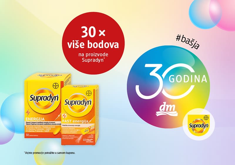 30 x više bodova na proizvode Supradyn