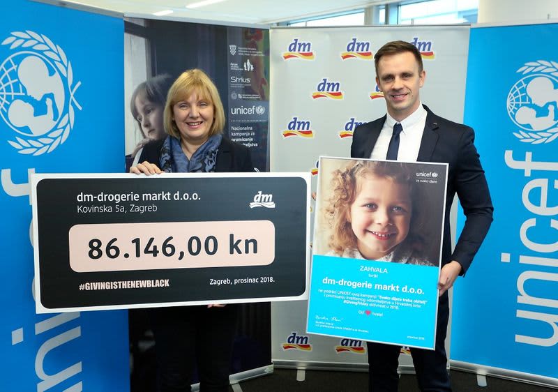 Donacija dm-a UNICEF-ovom projektu "Čuvari djetinjstva"