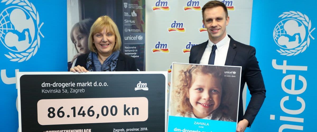 Donacija dm-a UNICEF-ovom projektu "Čuvari djetinjstva"