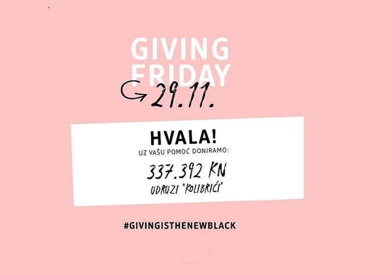 GIVING FRIDAY 29.11.2019. - donacija Udruzi Kolibrići