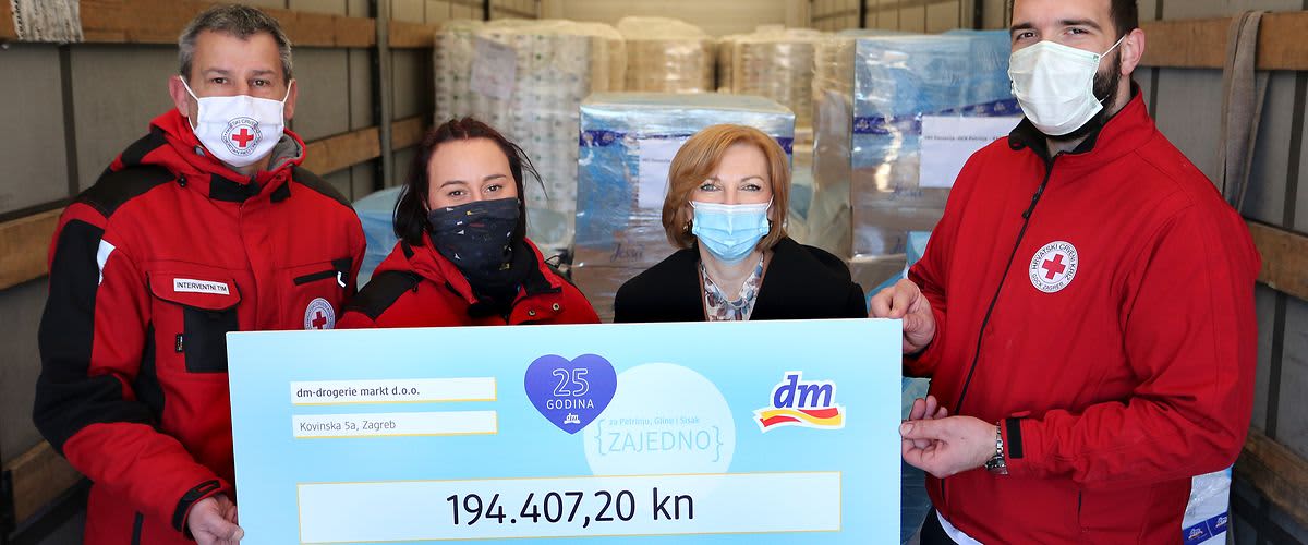 dm građanima Petrinje donirao proizvode vrijedne više od 194 400 kuna